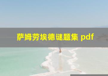 萨姆劳埃德谜题集 pdf